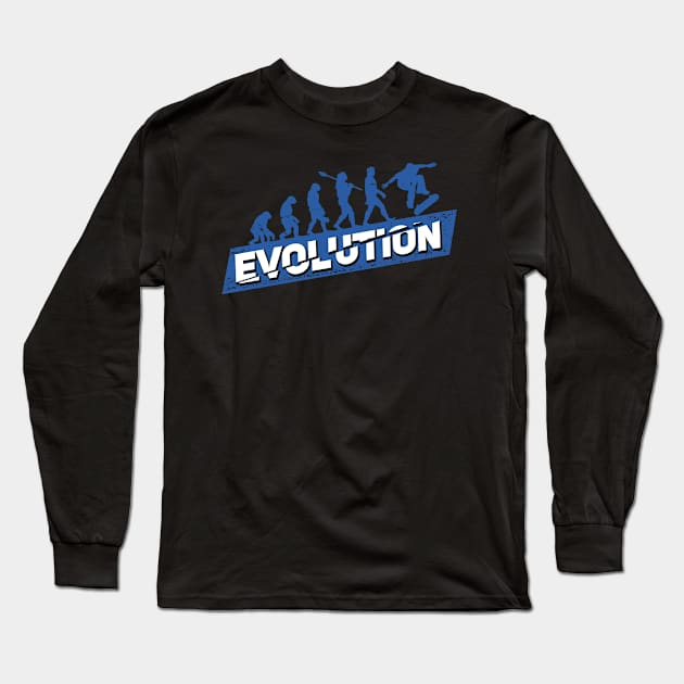 Skateboarding Evolution Skateboarder Gift Long Sleeve T-Shirt by Dolde08